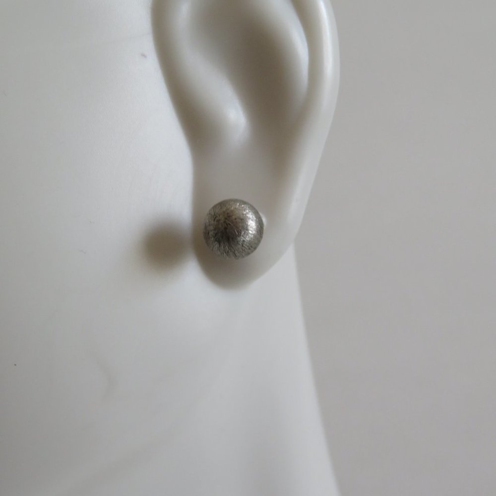 Vintage Sterling Silver Textured Stud Earrings, EUC